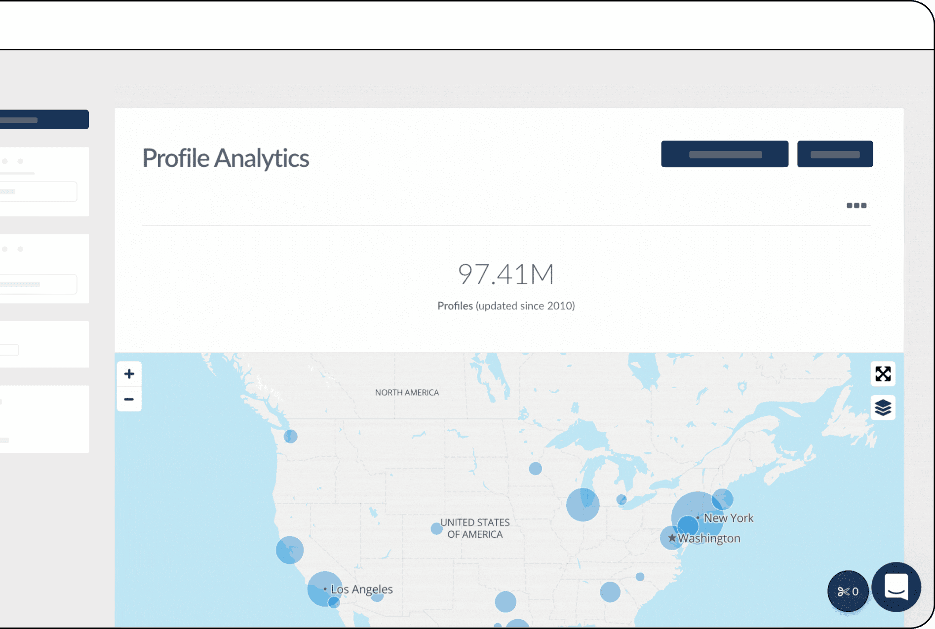 mockup of profile analytics